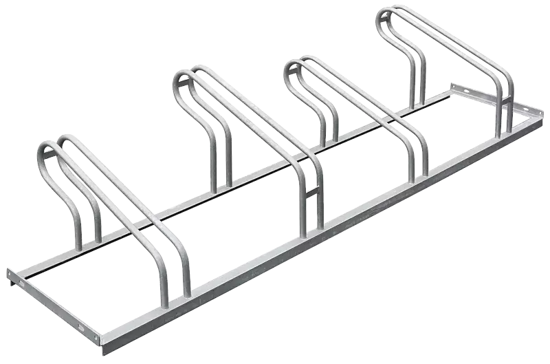 Fahrradständer UNIVERSAL einseitig 90°, 4 Stellplätze, feuerverzinkt