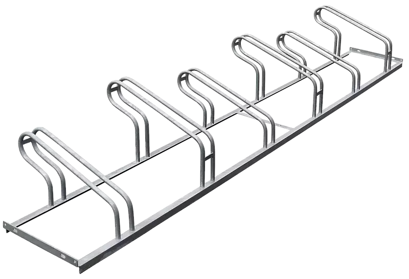 Fahrradständer UNIVERSAL einseitig 90°, 6 Stellplätze, feuerverzinkt
