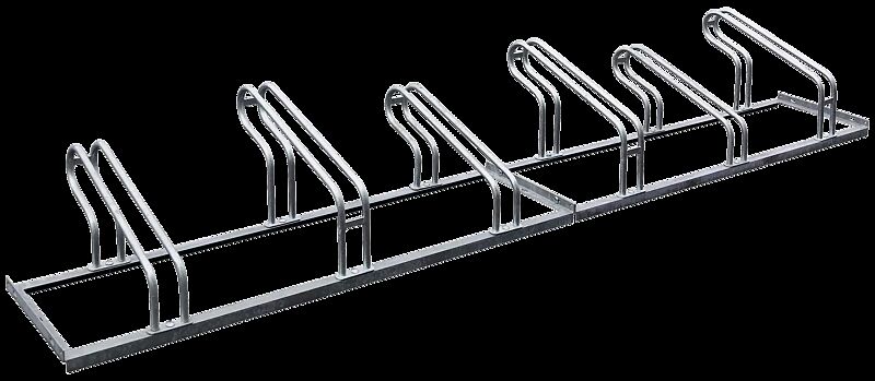 Fahrradständer UNIVERSAL einseitig 90°, 6 Stellplätze, feuerverzinkt