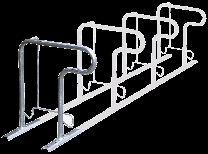 Reihenparker HEDLAND einseitig, tief / tief, Tiefstellung nur kurzer Bügel, zum Aufdübeln +/- 0 mm