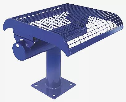 1-Sitzer LINUS ohne Rückenlehne, in RAL 5002 ultramarinblau