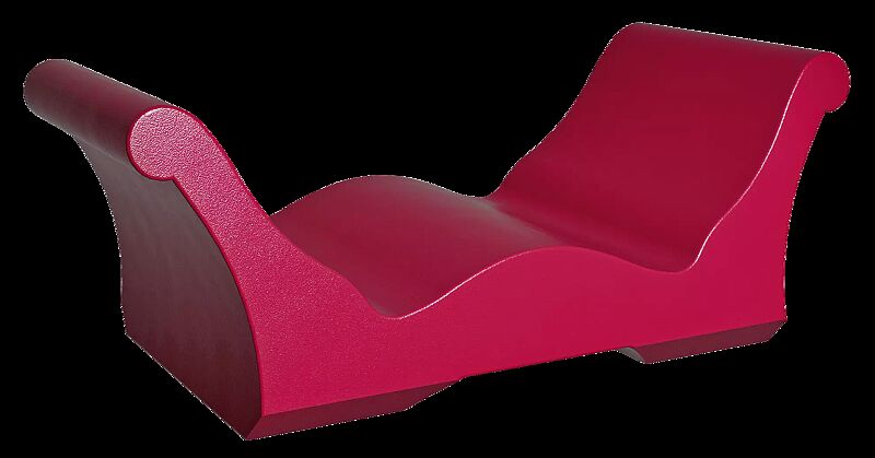 Doppelliegebank COMMUNICATION GERNI in RAL 3020 verkehrsrot