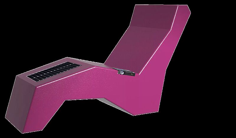 Sitzbank LOUNGER SUNSOLAR in RAL 4010 telemagenta