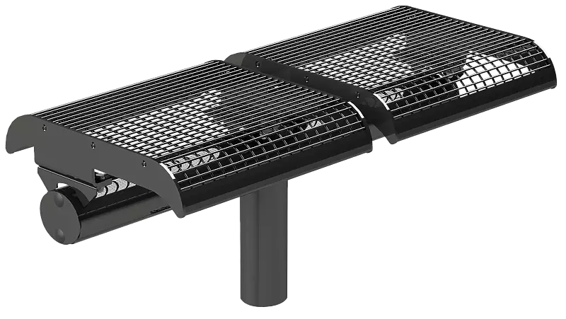 2-Sitzer LINUS ohne Rückenlehne, in DB 703 eisenglimmer