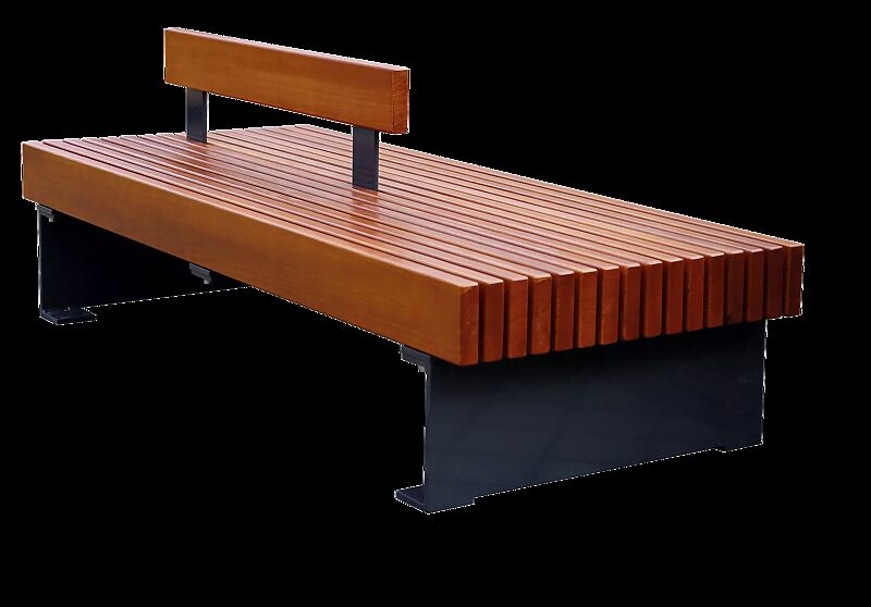 Sitzbank PESCARA doppelseitig, mit Rückenlehne, mit Merantiholzbelattung, Stahlteile in RAL 7016 anthrazitgrau