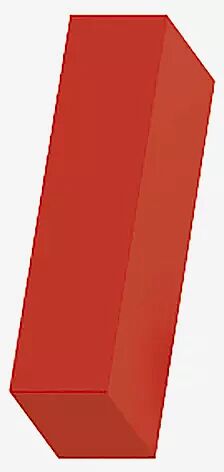 Sitzbuchstabe LETTER LINE - I in RAL 3000 feuerrot