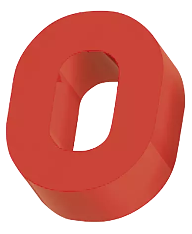 Sitzbuchstabe LETTER LINE - O in RAL 3000 feuerrot