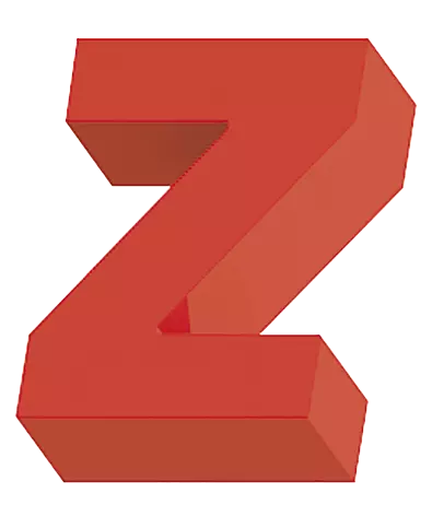 Sitzbuchstabe LETTER LINE - Z in RAL 3000 feuerrot