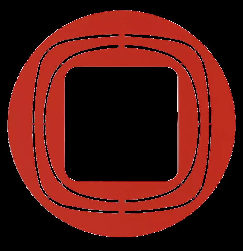 Baumschutzrost EL PASO, Außendurchmesser 990 mm, in RAL 3000 feuerrot