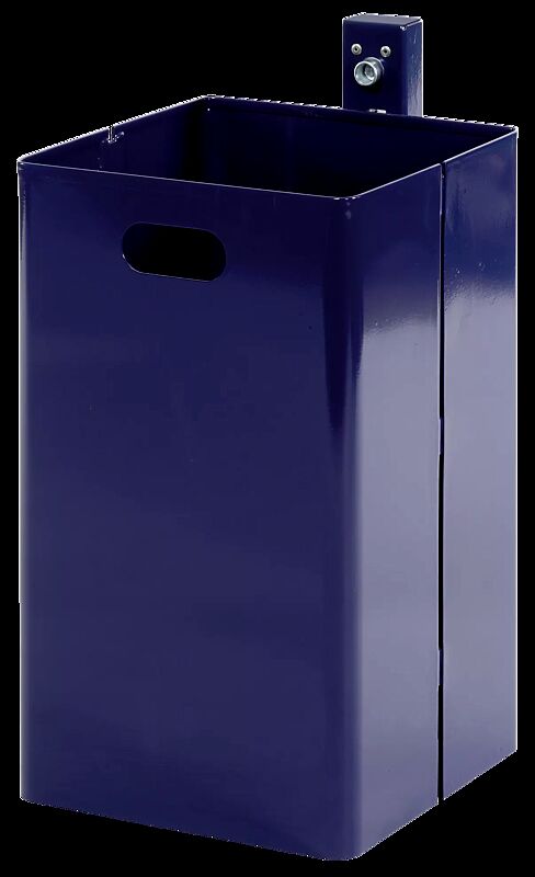 Abfallbehälter FORTE, 50 Liter, ohne Schutzdach, in RAL 5013 kobaltblau