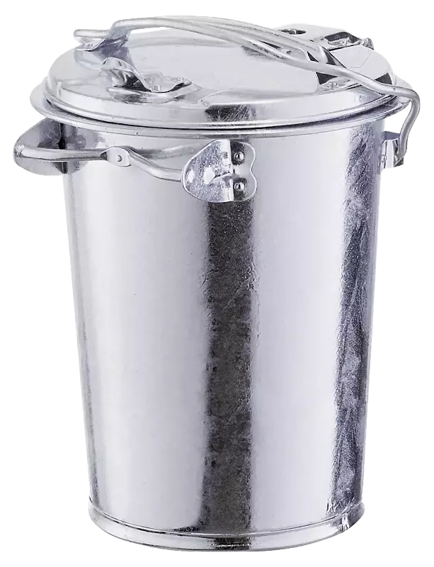 Mülltonne ROSARIO mit Scharnierdeckel und Bügel, 35 Liter