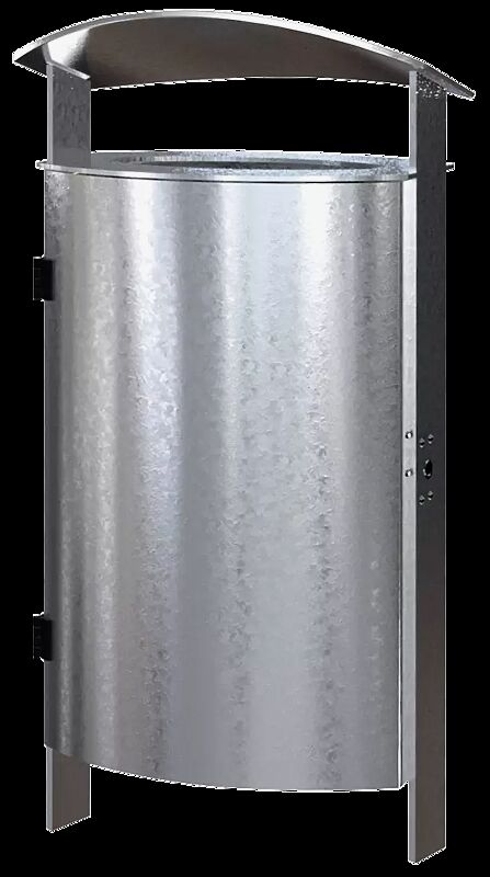 Abfallbehälter SARNIA, ohne Ascher, zum Einbetonieren, feuerverzinkt