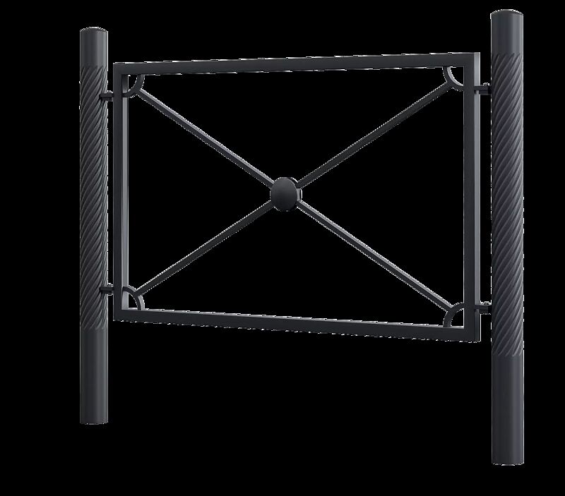 Geländersystem STRIUM HELIX mit Rundkopf, in RAL 7024 graphitgrau