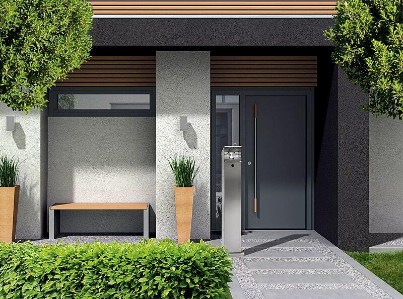 Handdesinfektionsspender NEATDES ohne Behälter, zum Aufdübeln, aus Edelstahl