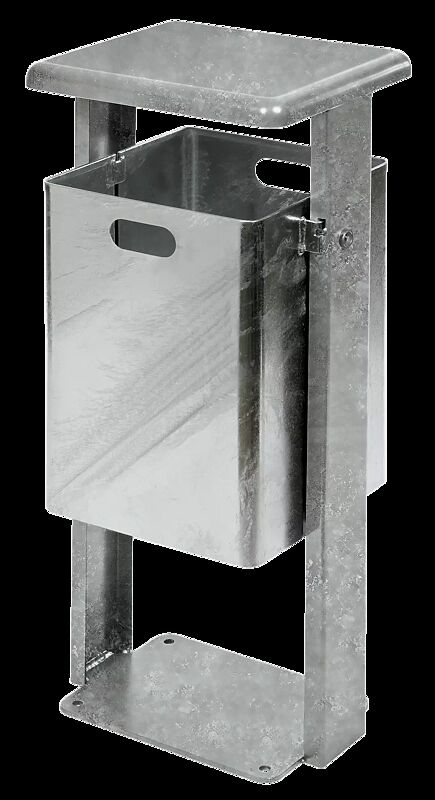 Abfallbehälter ASHINGTON, ohne Ascher, zum Aufdübeln, feuerverzinkt