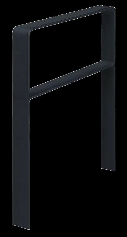 Anlehnbügel RASBO mit Quersteg, zum Einbetonieren, in RAL 7016 anthrazitgrau