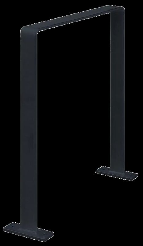 Anlehnbügel RASBO ohne Quersteg, zum Aufdübeln, in RAL 7016 anthrazitgrau