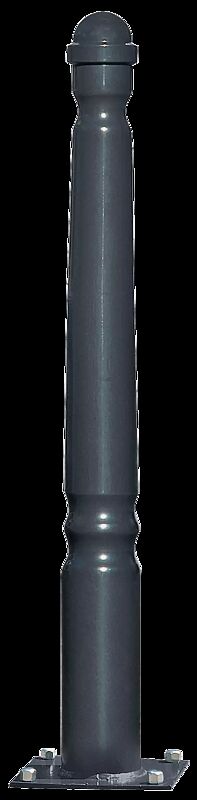 Poller KATALONIA mit Ringtaille, zum Aufdübeln, in RAL 7021 schwarzgrau