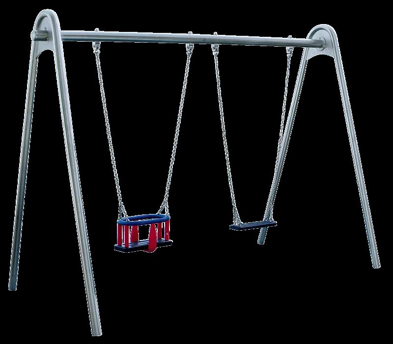 Doppelschaukel JAQUE mit Kleinkind-Sicherheitssitz und Standard-Sicherheitsschaukelsitz