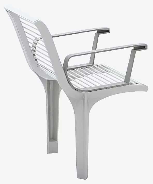 Senioren-Sitz EMAU SOLO mit Rückenlehne und Armlehnen, Auflage Sitzfläche und Rückenlehne sowie Armlehnen aus Edelstahl