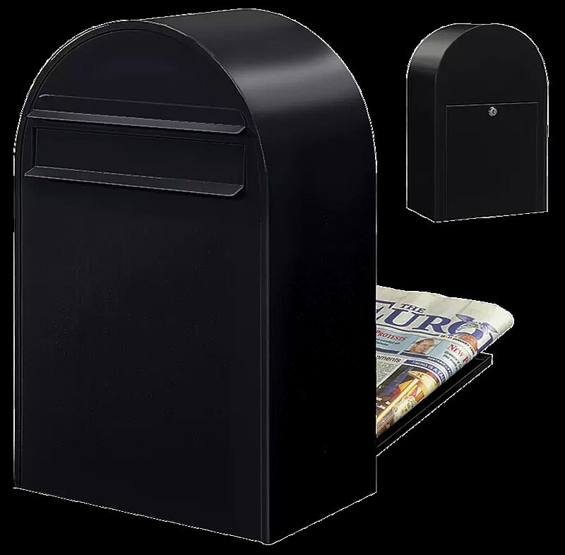 Briefkasten BOBI CLASSIC B in tiefschwarz ähnlich RAL 9005
