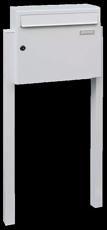Behindertengerechte Briefkastenanlage BRETAGNE mit 1 Briefkasten, in RAL 9016 verkehrsweiß