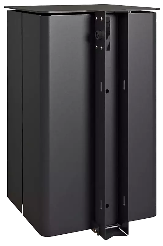 Abfallbehälter KANATA ohne Ascher, Rückseite, in RAL 7021 schwarzgrau