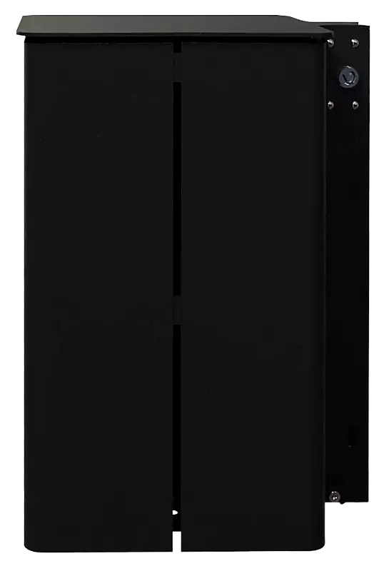 Abfallbehälter KANATA ohne Ascher, Seitenansicht, in RAL 7021 schwarzgrau