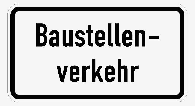 Verkehrszeichen: Baustellenverkehr
