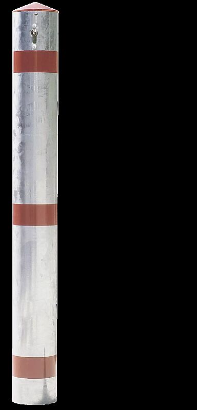 Sperrpfosten LAGUNA, rund Ø 100 mm, zum Einbetonieren, mit Profilhalbzylinderschloss