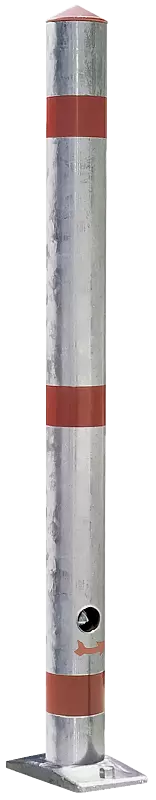 Sperrpfosten LAGUNA, rund, zum Einbetonieren, kippbar mittels Dreikantschloss