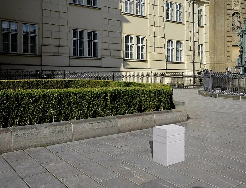 Poller BRNO, Höhe 450 mm, Beton sandgestrahlt