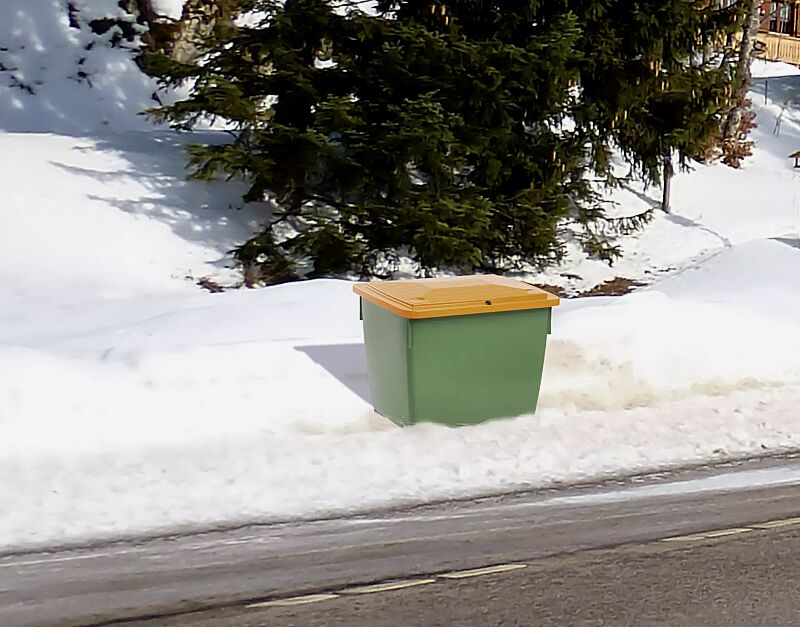 Streugutbehälter BACKUP, 210 Liter, in grün