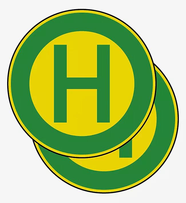 Verkehrszeichen: Haltestelle doppelseitig