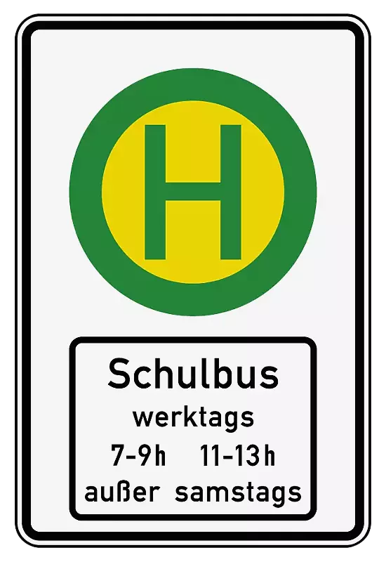 Verkehrszeichen: Schulbushaltestelle