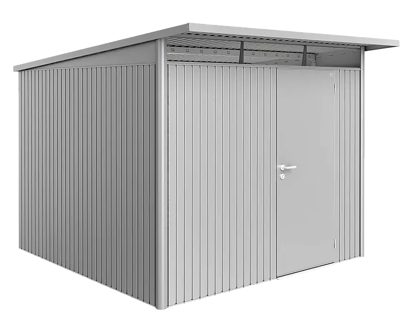 Gerätehaus AVANTGARDE®, Größe 7, in silber-metallic, mit Einflügeltür