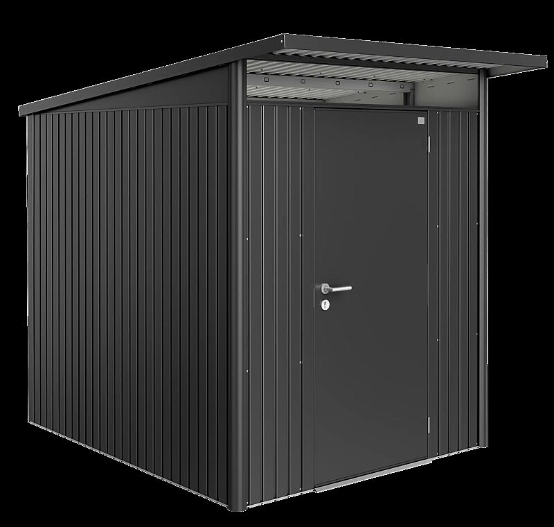 Gerätehaus AVANTGARDE®, Größe 2, in dunkelgrau-metallic, mit Einflügeltür