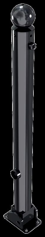 Poller KUGEL, Ausführung 1, zum Aufdübeln, kippbar, in RAL 7016 anthrazitgrau