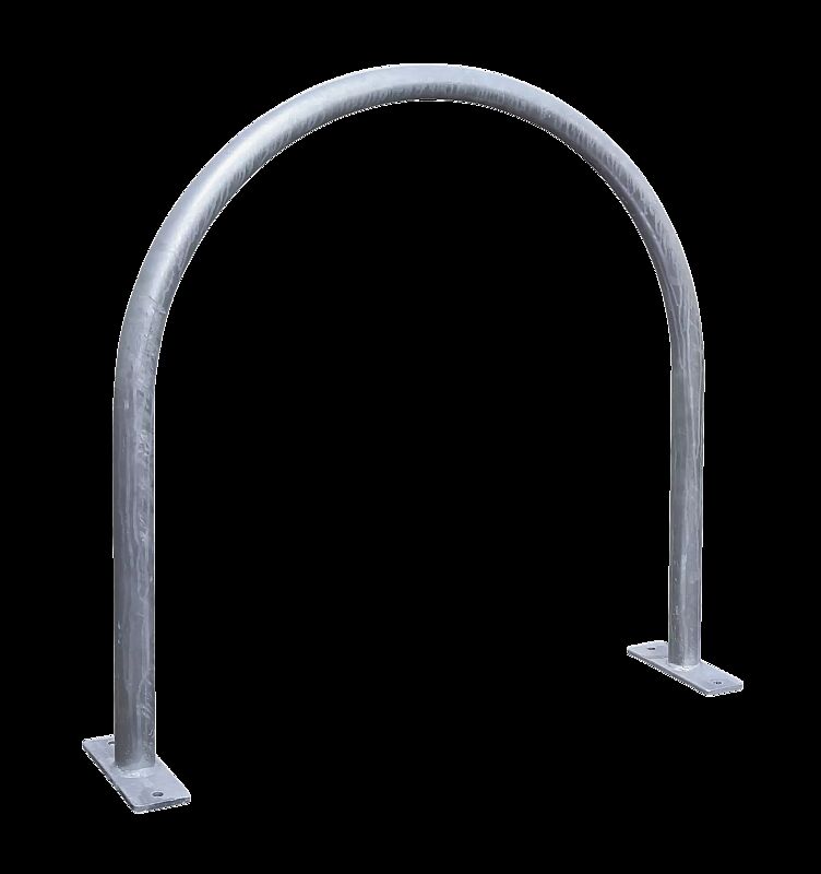 Anlehnbügel PALERMO ohne Quersteg, zum Aufdübeln, feuerverzinkt