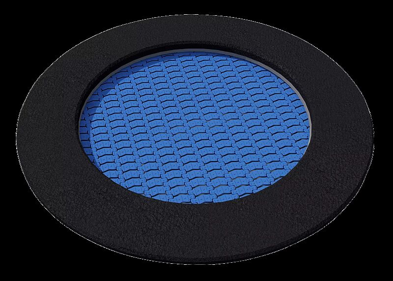 Bodentrampolin CODY, Umrandung ähnlich RAL 9005 tiefschwarz, Sprungmatte ähnlich RAL 5010 enzianblau