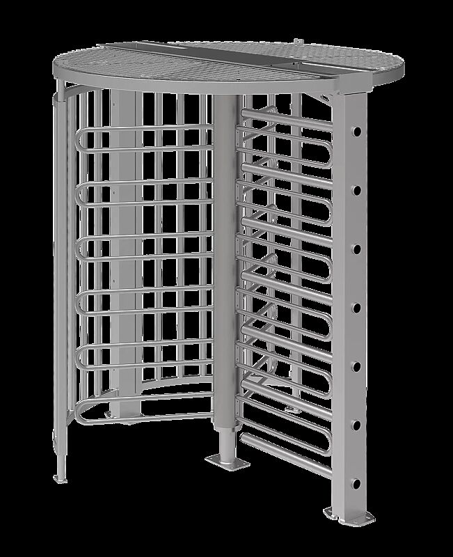 Drehkreuz LARDOS, zum Aufdübeln, ohne Bodenrahmen, mit Übersteigschutz, feuerverzinkt