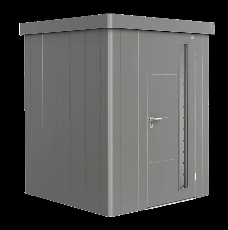 Gerätehaus NEO, Modell 1A, in quarzgrau-metallic, mit Einflügeltür