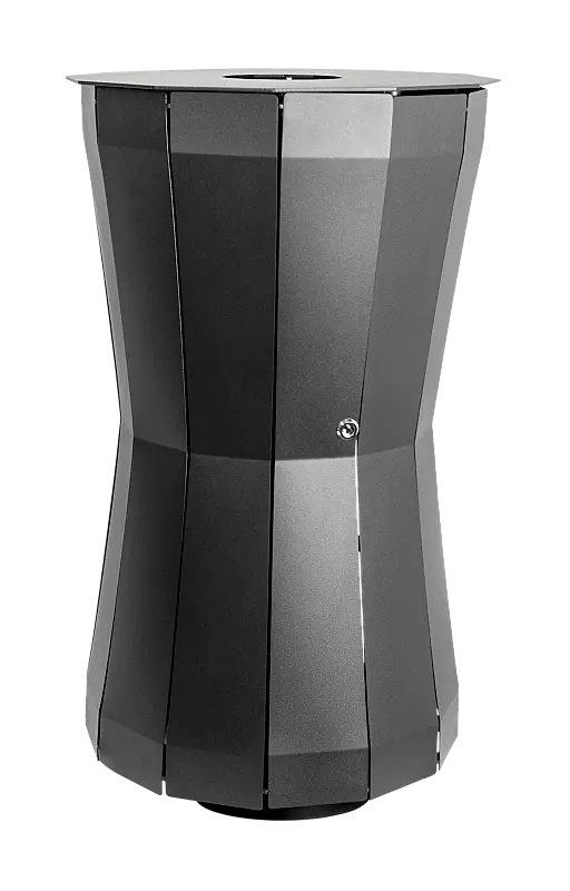 Abfallbehälter CONWY, 80 Liter, in RAL 7016 anthrazitgrau