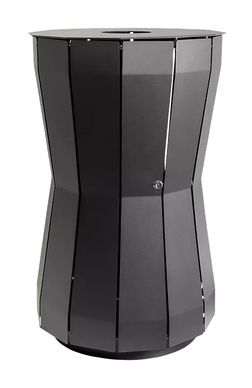 Abfallbehälter CONWY, 105 Liter, in RAL 7016 anthrazitgrau