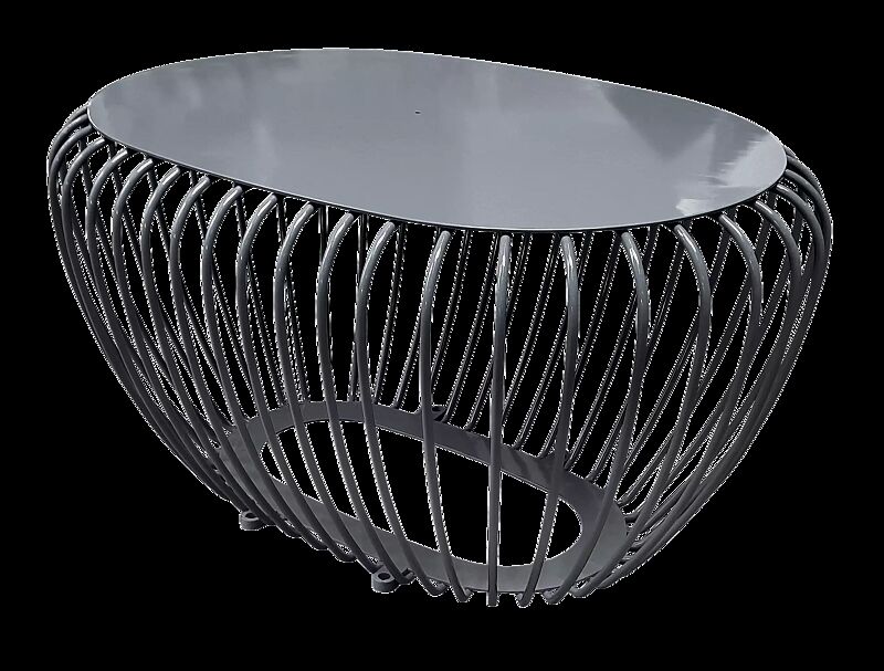 Tisch BUBBLE in RAL 7024 graphitgrau