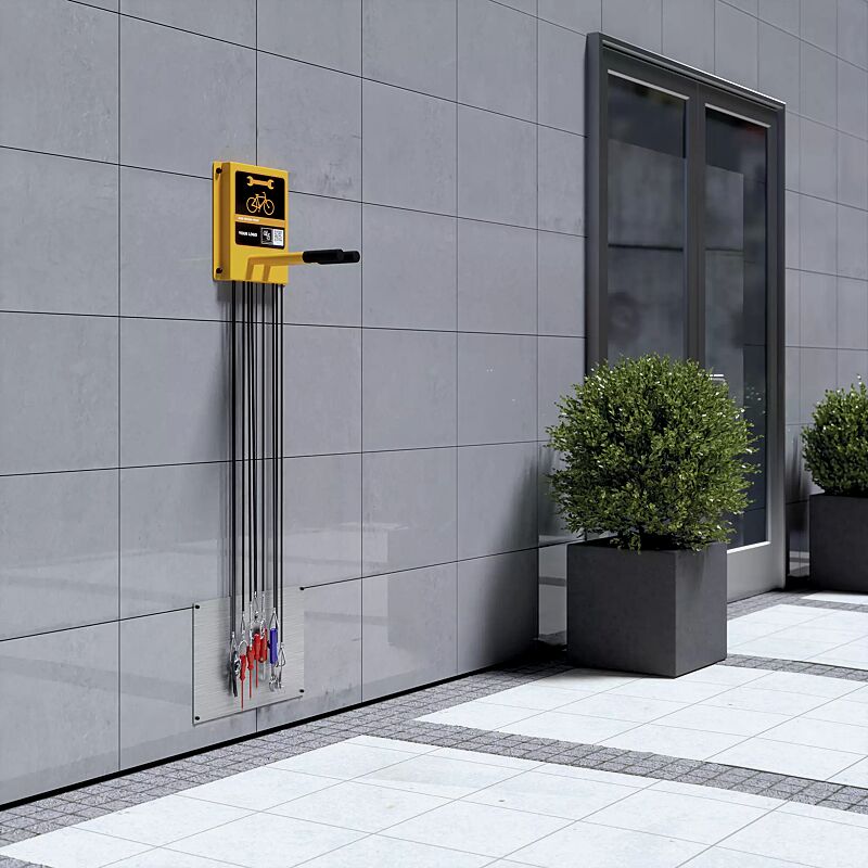 Servicestation ASSIST LIGHT, pulverbeschichtet in RAL 2000 gelborange