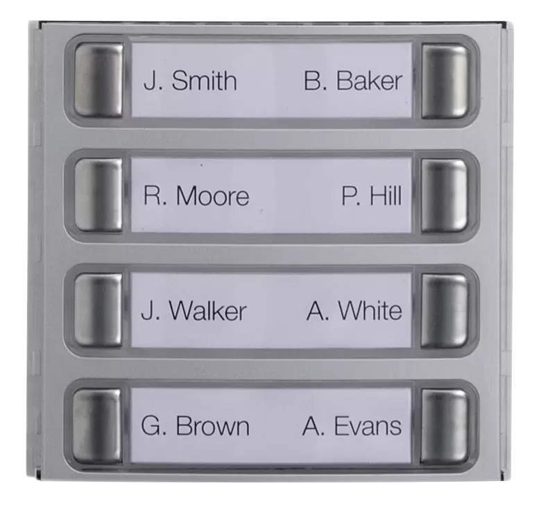 Modulare Außenstation LAURIS, mit 8 Klingeltastern, inklusive Abdeckung