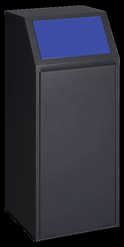 Wertstoffsammler MANCHESTER, Einwurfklappe in RAL 5010 enzianblau