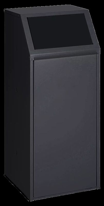 Wertstoffsammler MANCHESTER, Einwurfklappe in RAL 7021 schwarzgrau