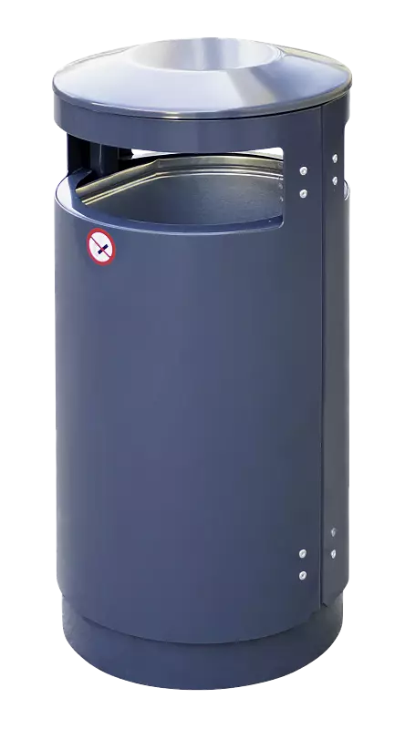 Abfallbehälter UTENA ohne Ascher und Innenbehälter, in RAL 7016 anthrazitgrau